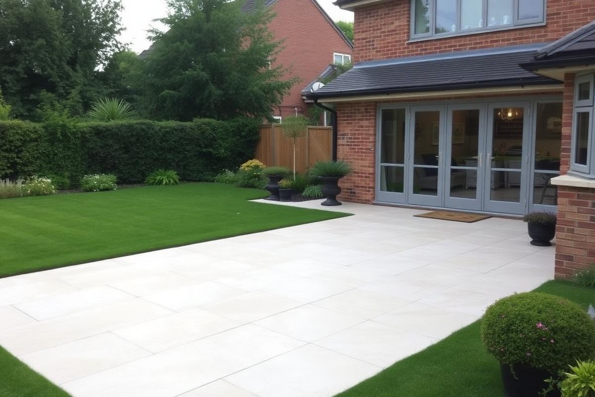 Old patio → new porcelain patio after